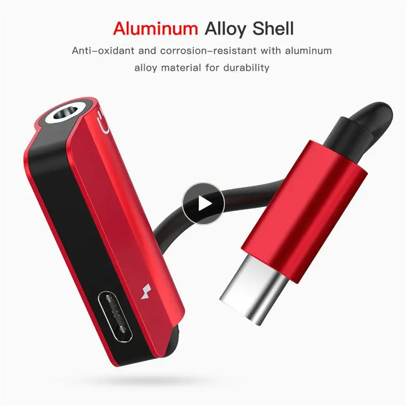

USB Type C To 3.5mm Jack OTG Adapter Headphone Audio Aux Charger Splitter Cable For Samsung Redmi Huawei