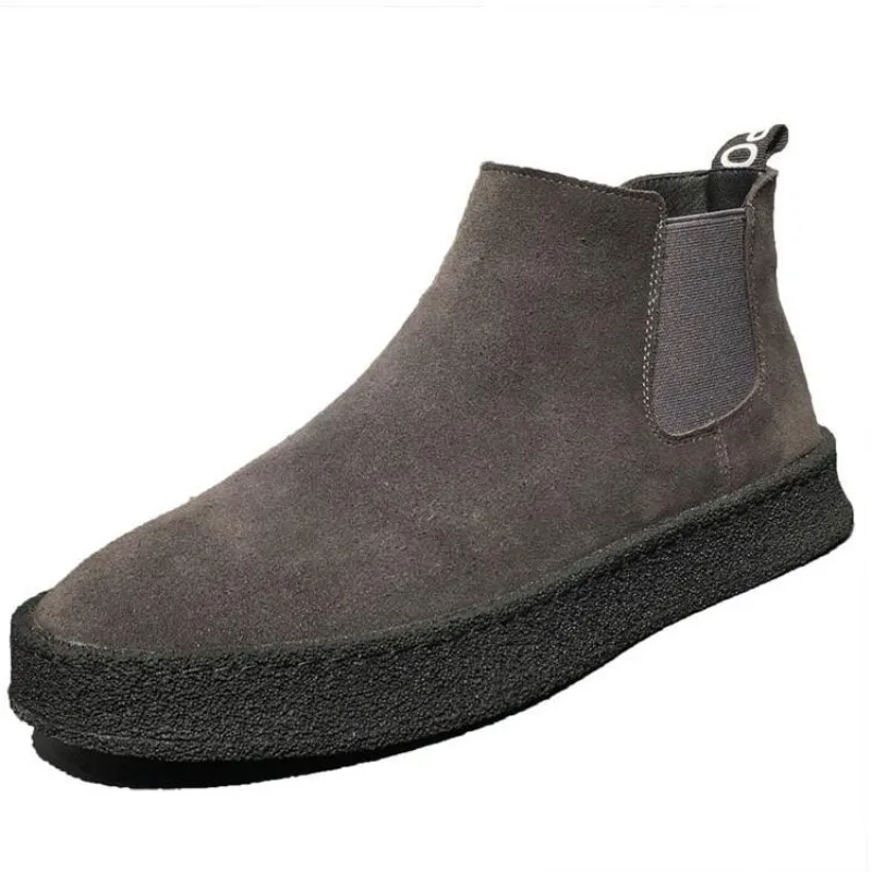 

Winter New High-top Shoes Warm Men's Boots Thick Soled Leather Shoes Trend Casual Cotton Shoes Men's Shoes.