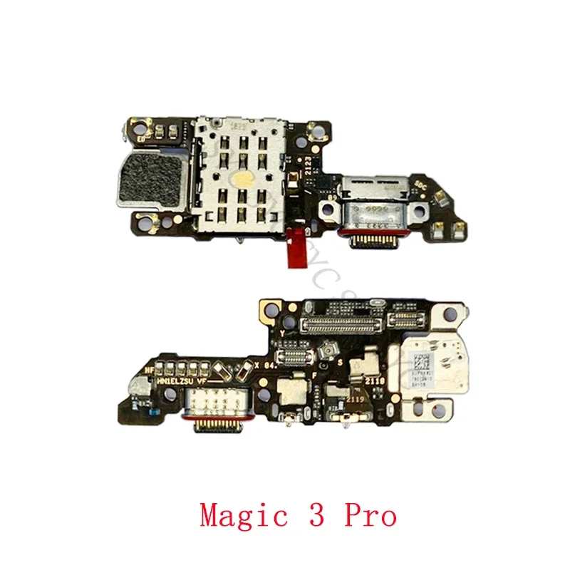 USB-разъем для зарядки плата порта Honor Magic 3 Pro со считывателем SIM-карт гибкий кабель