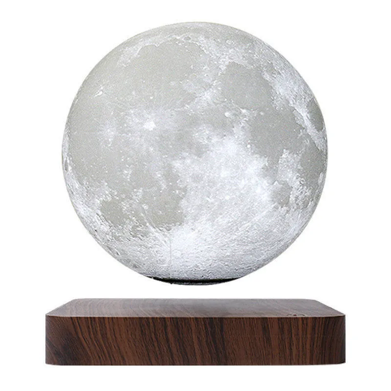 

Magnetic Levitation Moon Lamp 1pcs 3d Printing Saturn Small Night Lamp Walnut Maglev Moon Lamp Creative Technology Gift Creative