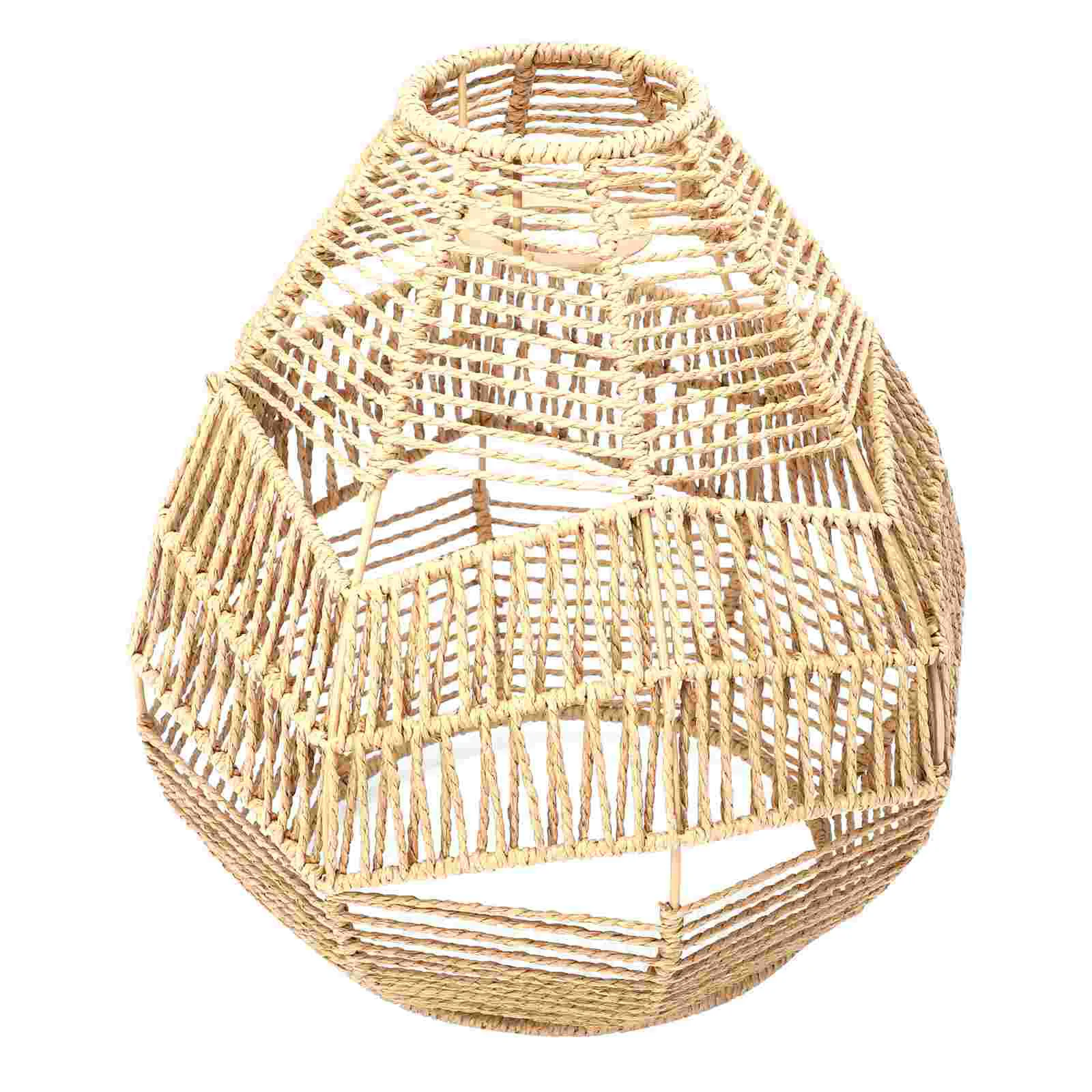 

1pc Imitation Rattan Lamp Cover Woven Chandelier Retro Lampshade