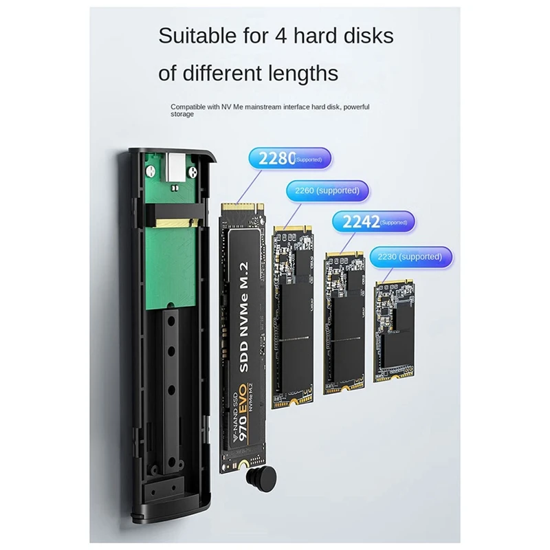 Корпус ACASIS M2 SSD M.2 Nvme SATA Адаптер корпуса Внешний корпус 10 Гбит/с для жесткого диска
