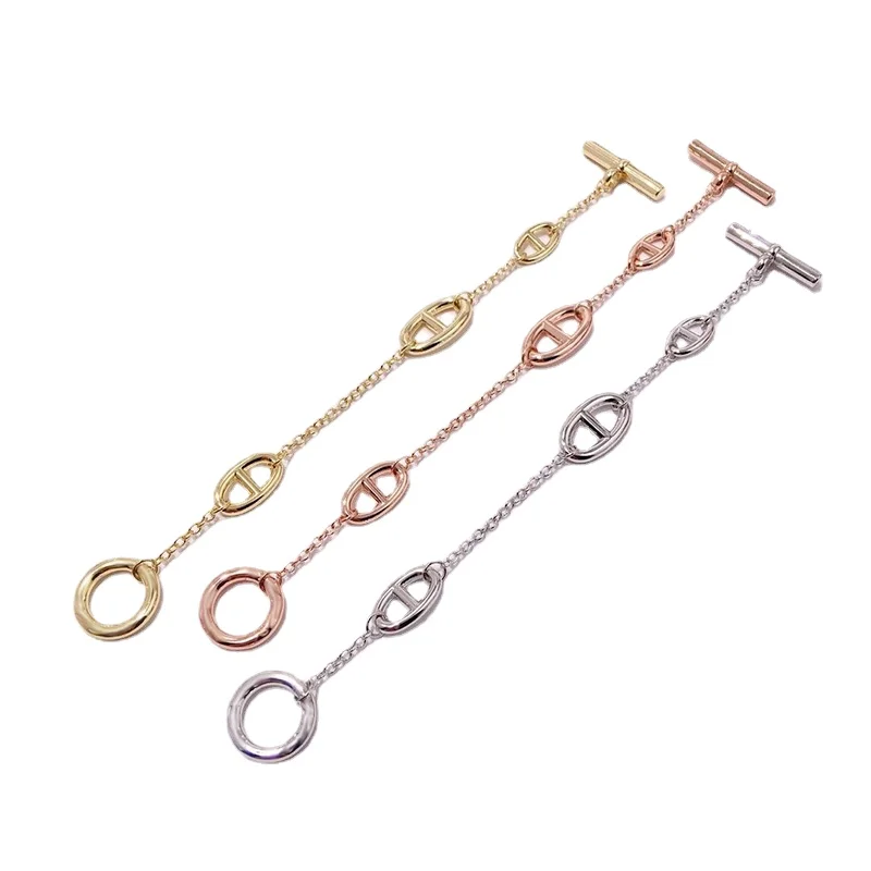 Женский изящный браслет в виде кофейных зерен с подвеской-носом |