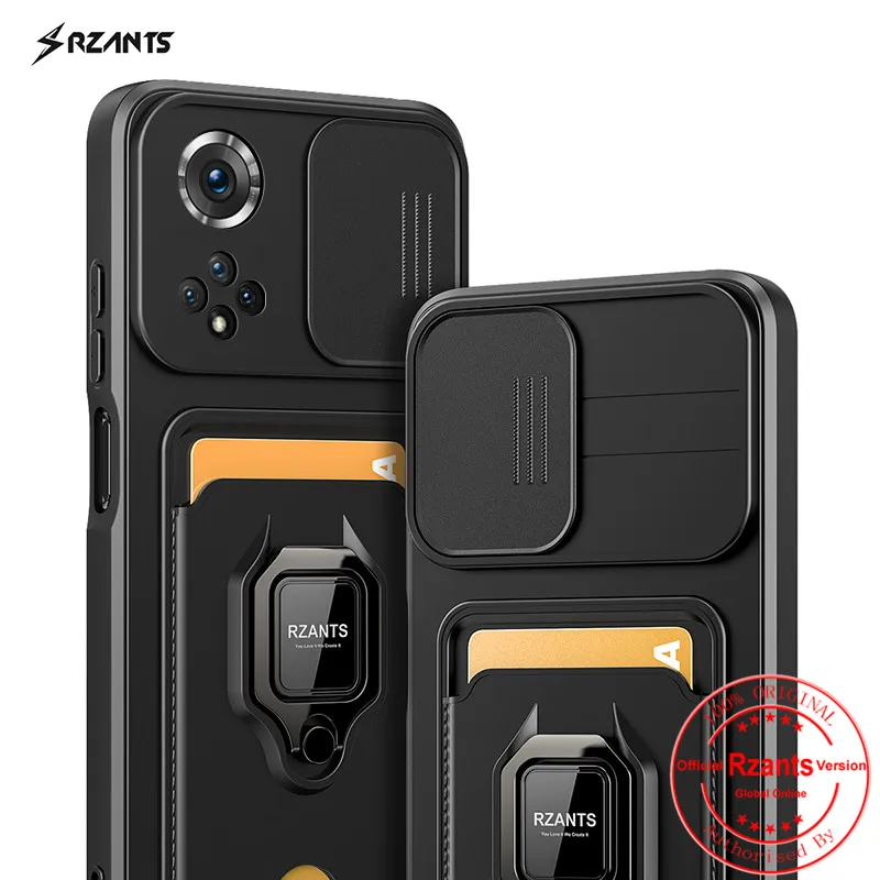

Rzants For Honor 50 Fashion Case[Bison]Smooth business Push-pull card holder ring armor Case Cover