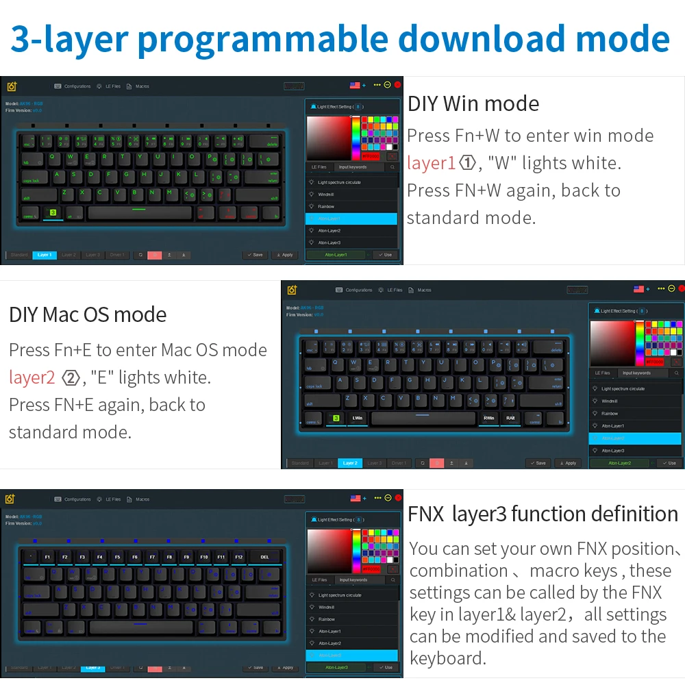 Клавиатура Механическая Беспроводная с RGB-подсветкой и USB-портом |