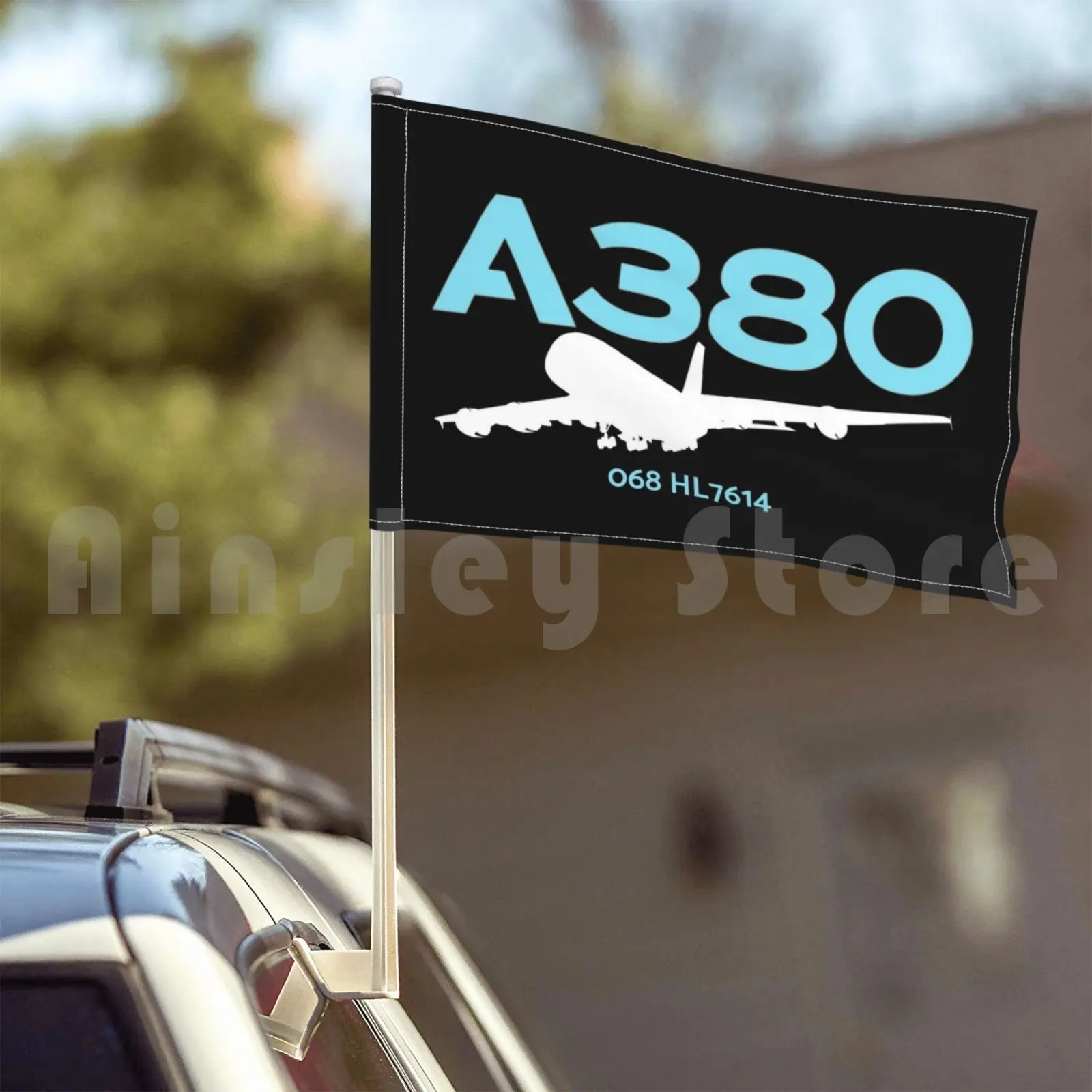 Аэробус A380 068 Hl7614 (белый) уличный декоративный флаг Автомобильный аэробус Ke