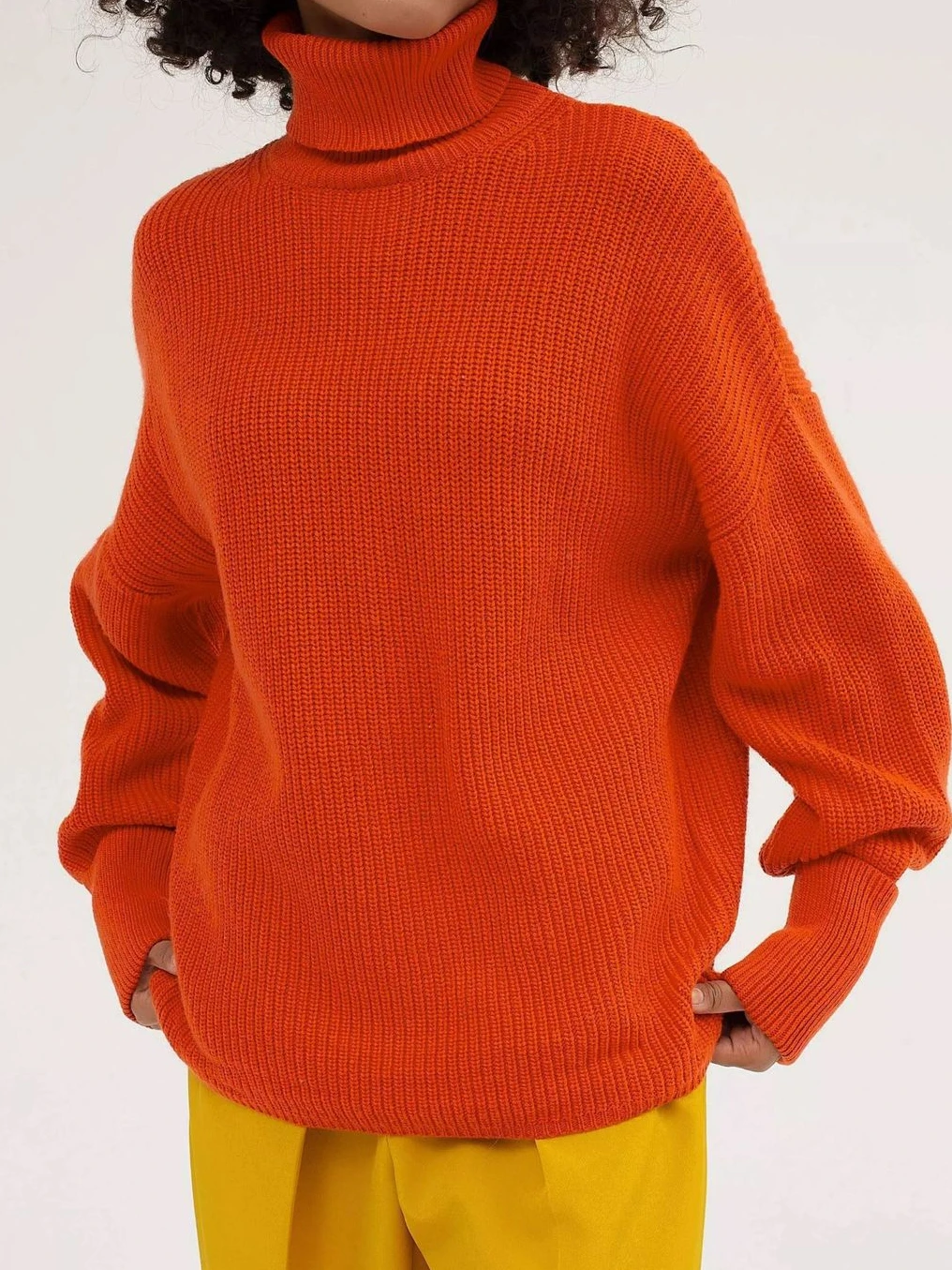 

Ueteey Winter Autumn Women Thick Sweater 2022 Oversized Loose Knitted Long Sleeve Turtleneck Casual Sweater Tops Pullover Jumper