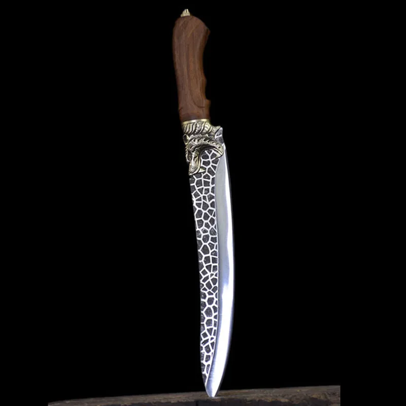 

Longquan Kitchen Knife Handmade Forge 9 Inch Pro Sashimi Sushi Cleaver Barbecue Hot Knife Cutter Beautiful Knife With Patterns