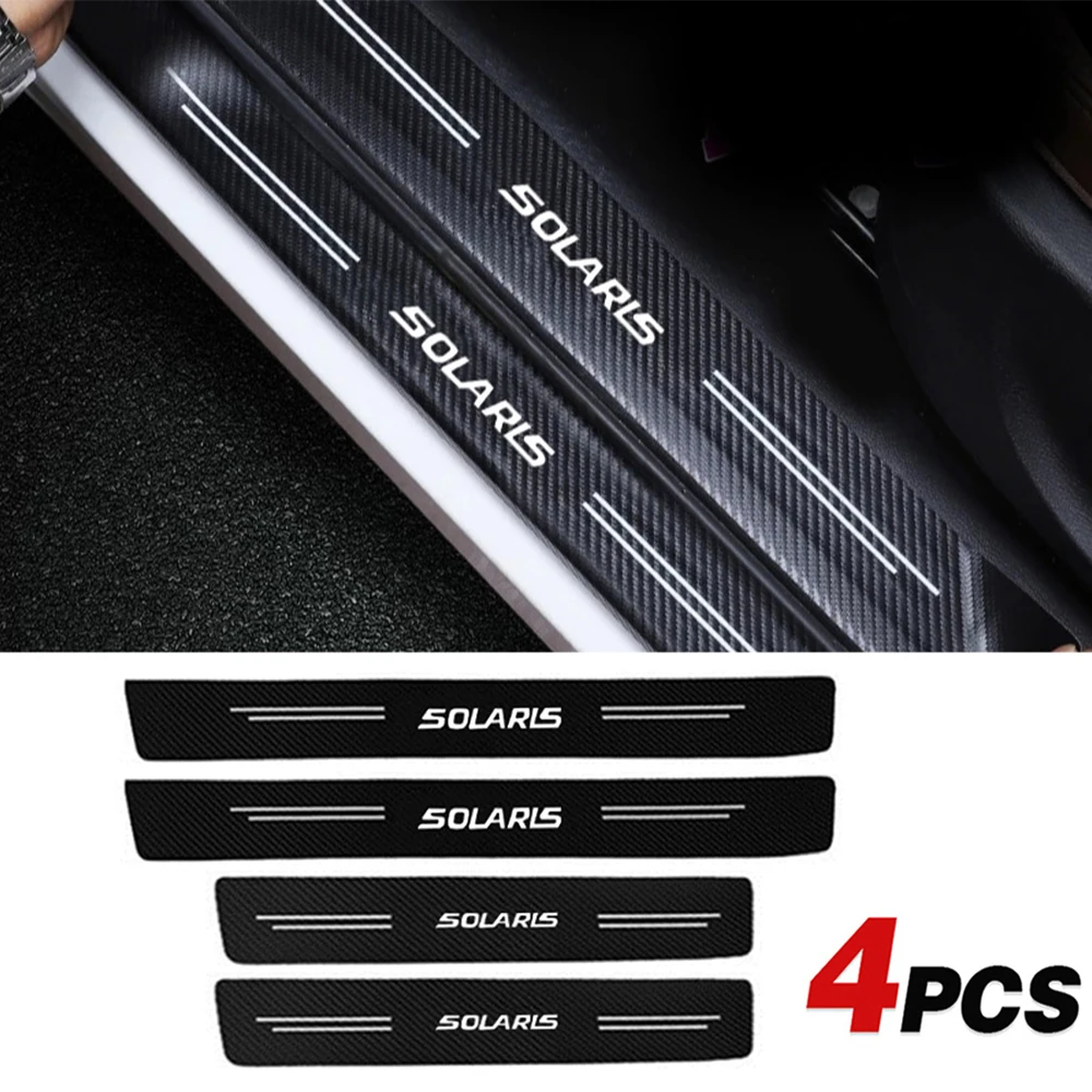 

4 шт., наклейки на пороги автомобиля, для Hyundai Solaris