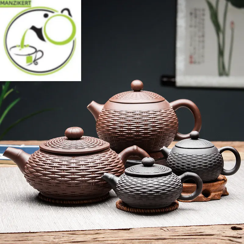 

Китайский исинский чайный горшок большой емкости из фиолетовой глины, чайник с фильтром Xishi, красивый чайник, необработанная руда, оригинальная посуда для напитков