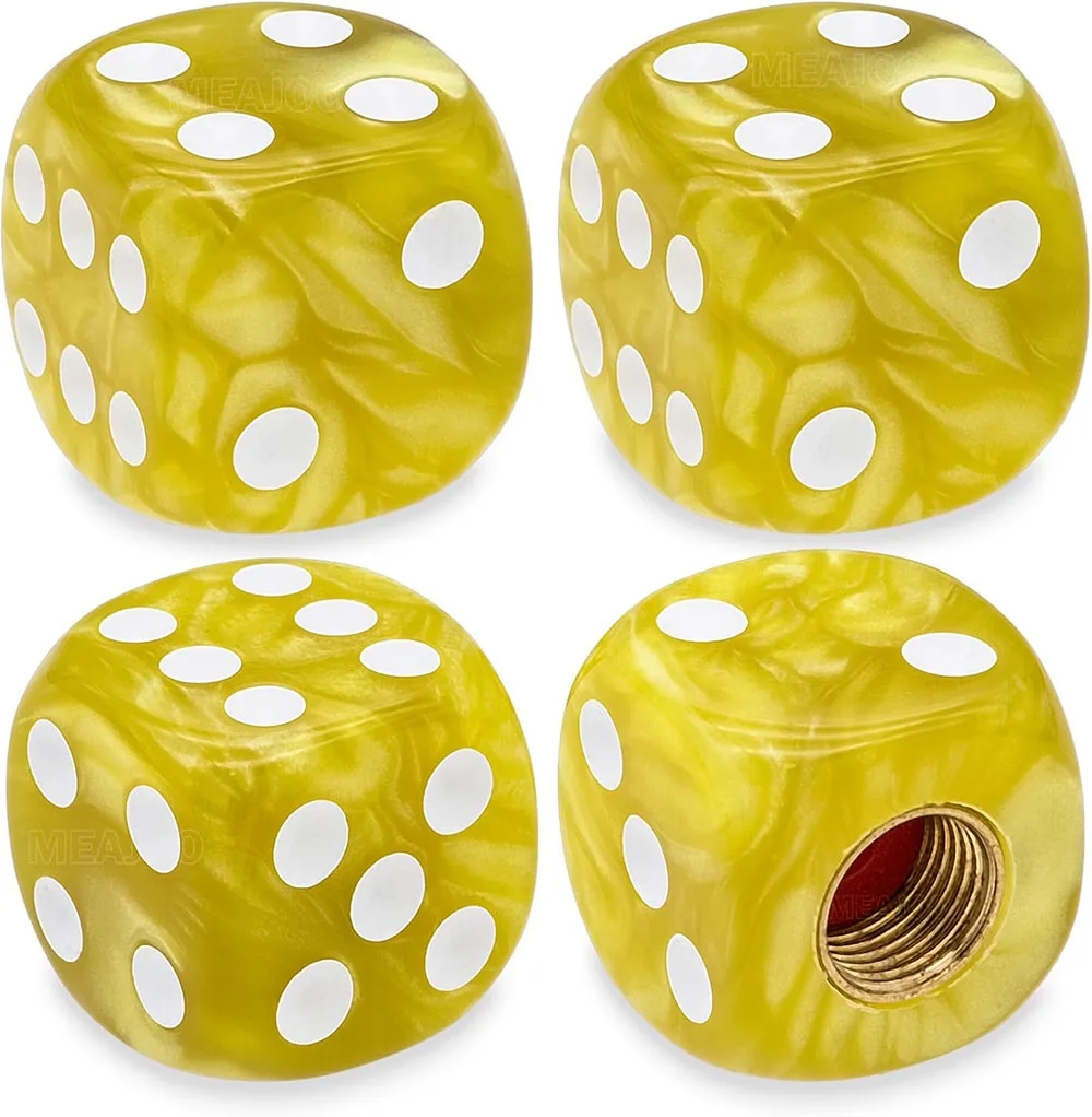 

4 шт. колпачки для штока клапана шины с жемчужным узором, герметичная защита от воздуха | Легкие универсальные крышки штока клапана шины