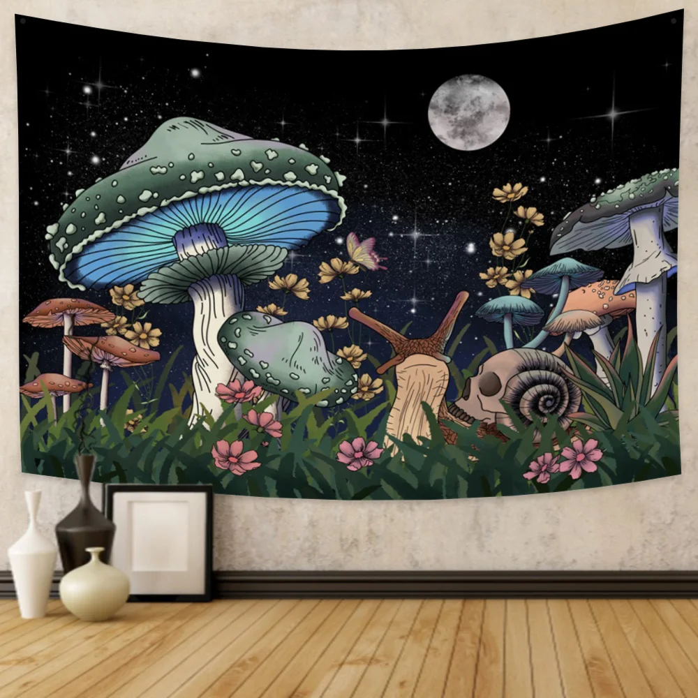 

Mushroom Forest Tapestry Wall Hanging Tree Of Life Landscape Tapestry For Home Living Room Bedroom Dorm Decoration