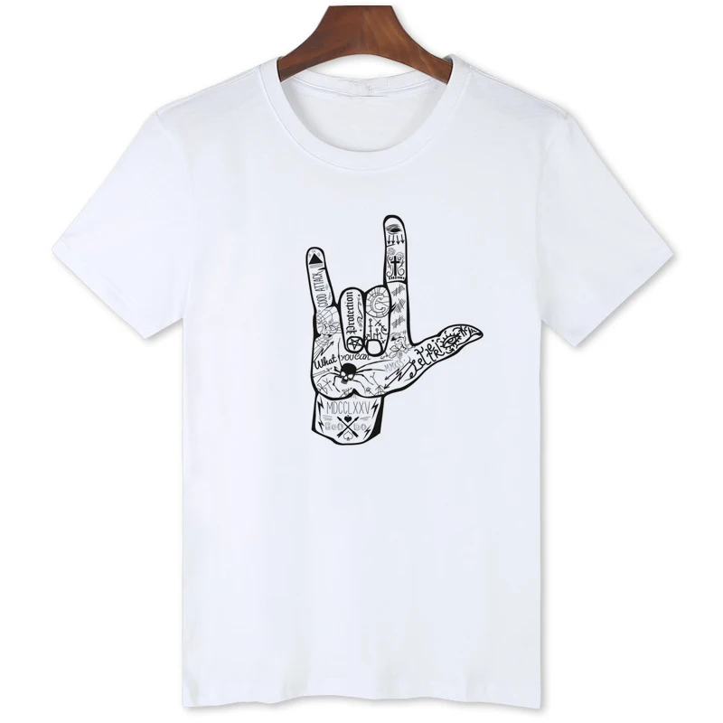 

Крутая футболка с принтом пальцев, оригинальная брендовая летняя крутая Мужская одежда, Лидер продаж, модные топы, футболки