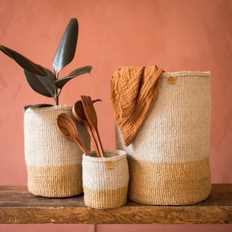 

Tone Woven Sisal Storage Basket Set (x 3 baskets)