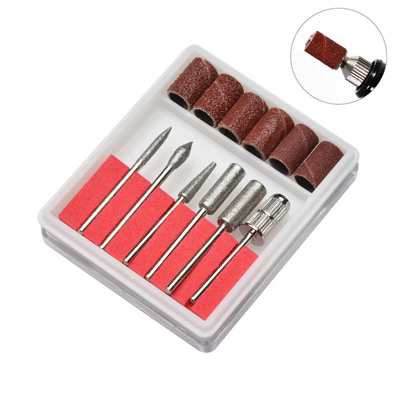 

1set Electric Nail Drill Bits For Machine Milling Cutter Sandpaper Pedicure Manicure Cleaning Sander Accessories Nail Tools