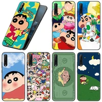 anime crayo shin chan phone case for huawei honor 7a 7s 8a 8s 8c 8x 9a 9c 10i 20i 20s 20e 30i 9x pro 10x lite black soft cover