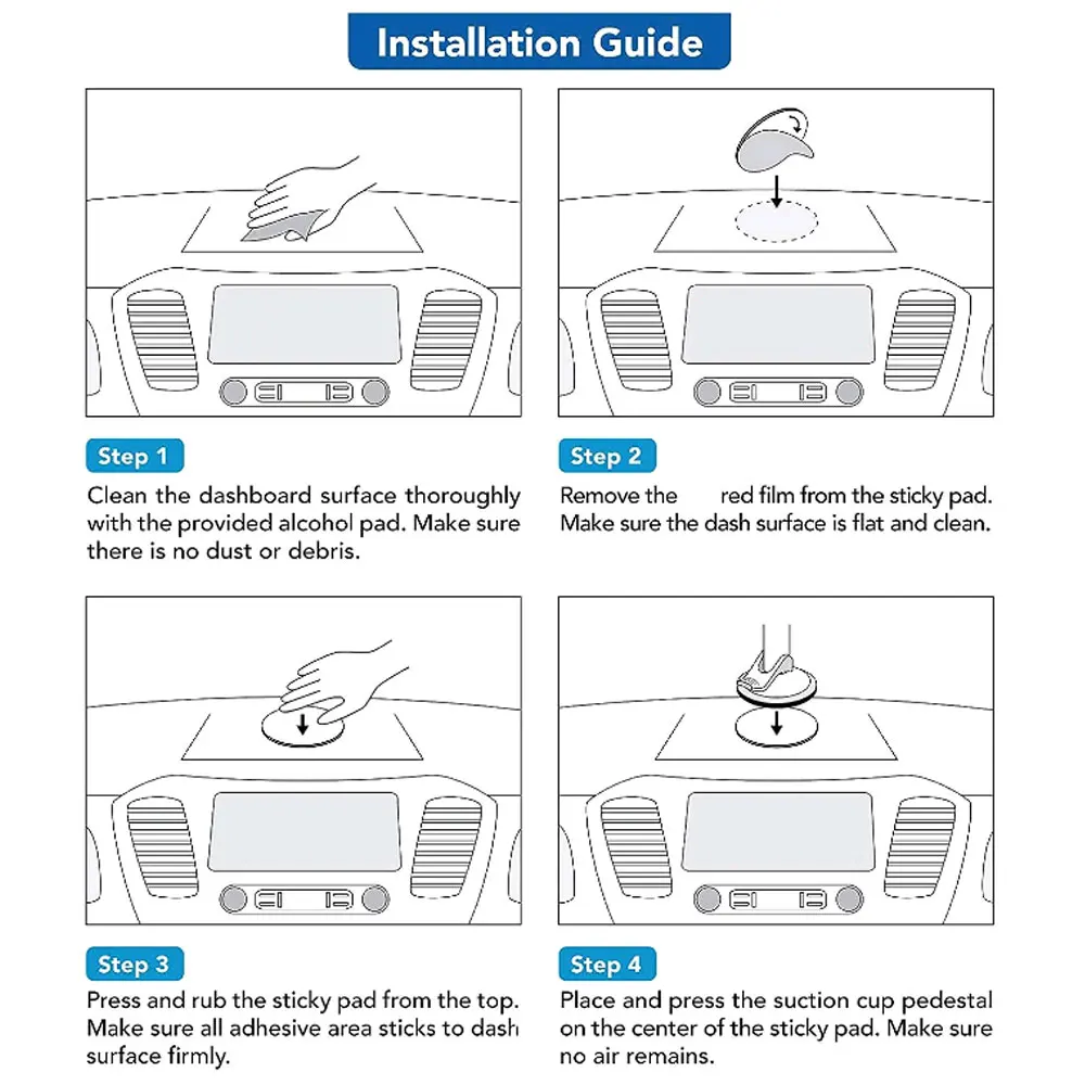 1 шт. Универсальный Автомобильный нескользящий коврик для приборной панели