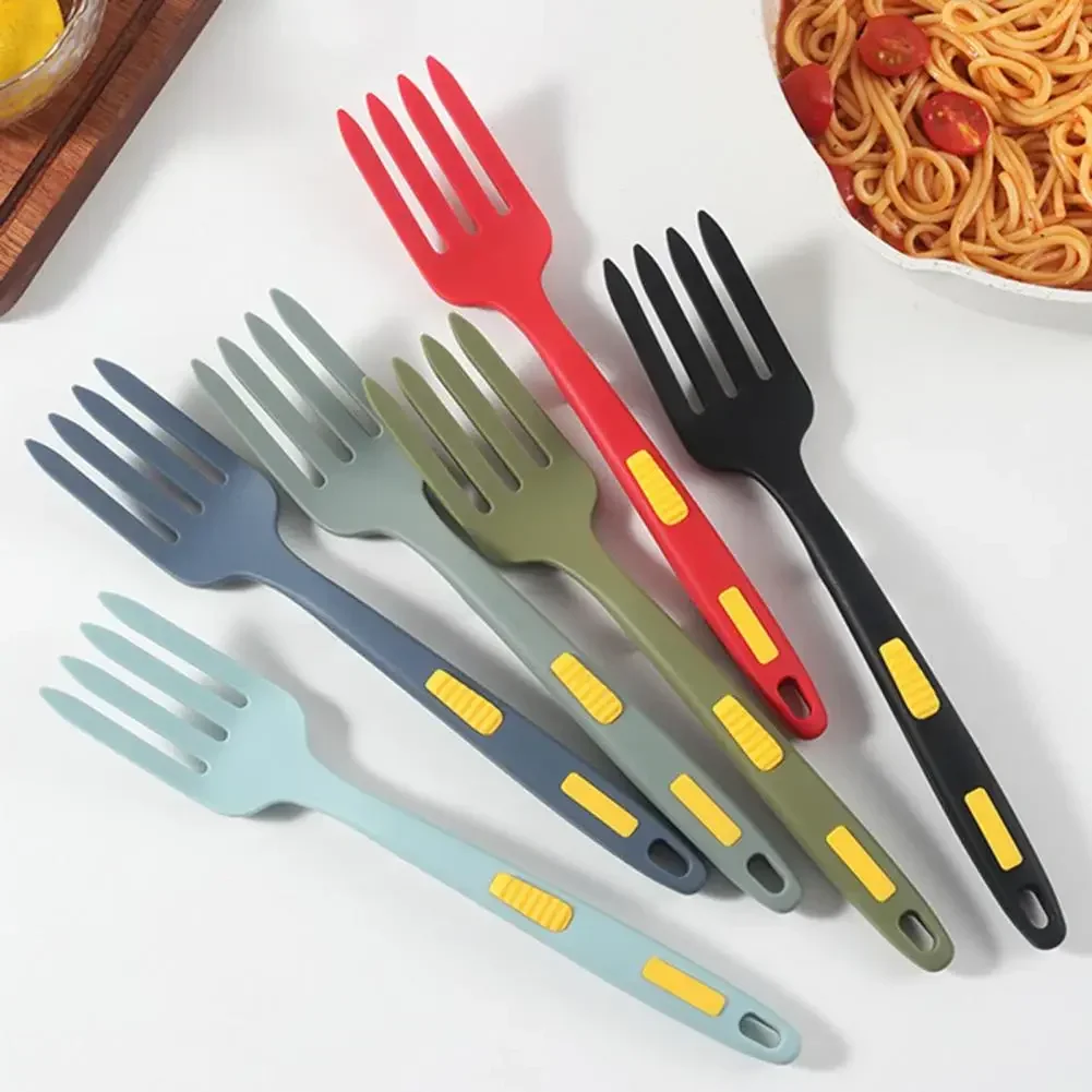 Многофункциональная силиконовая кухонная вилка противоскользящая ручка
