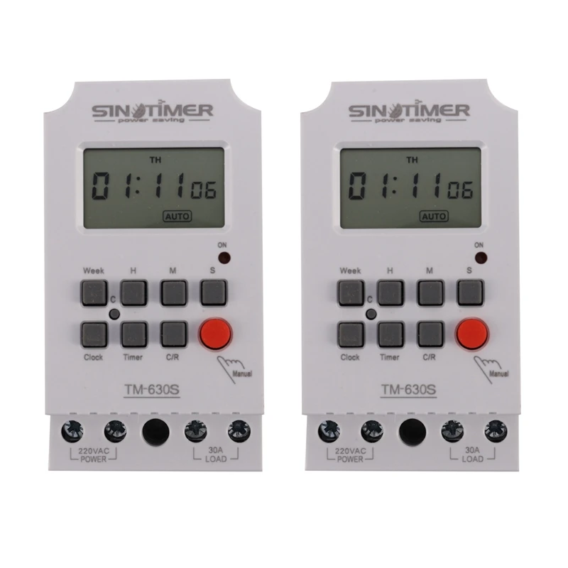 

Sinotimer 2X Tm630s-2 220V Seconds Control Timer Switch Large Screen Digital Display Pin Voltage Output Time Controller