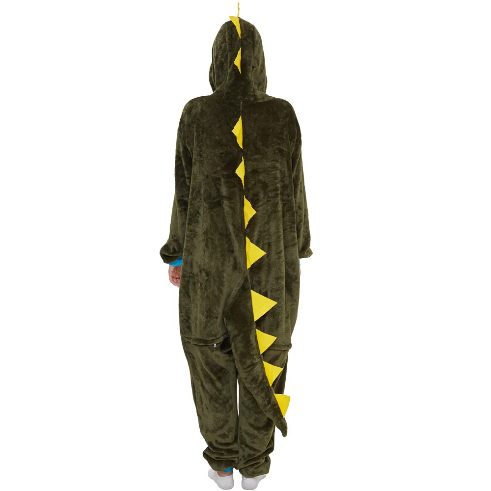 Fleece Pajamas Women Kigurumi Cartoon Onesie Couple Overall Winter Funny One-Piece Homewear Animal Jumpsuit Men Cosplay Costume