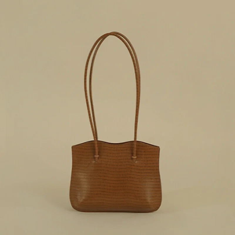 

Новинка 2023, нишевая несимметричная сумка через плечо с узором в виде ящерицы, универсальная Повседневная сумка, простая сумка под подмышку, женская сумка