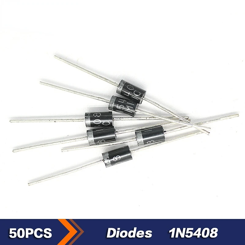 

50pcs/lot Rectifier Diode 1N5408 IN5408 Diodes 3A 1000V DO-27 RECTIFI DIODE