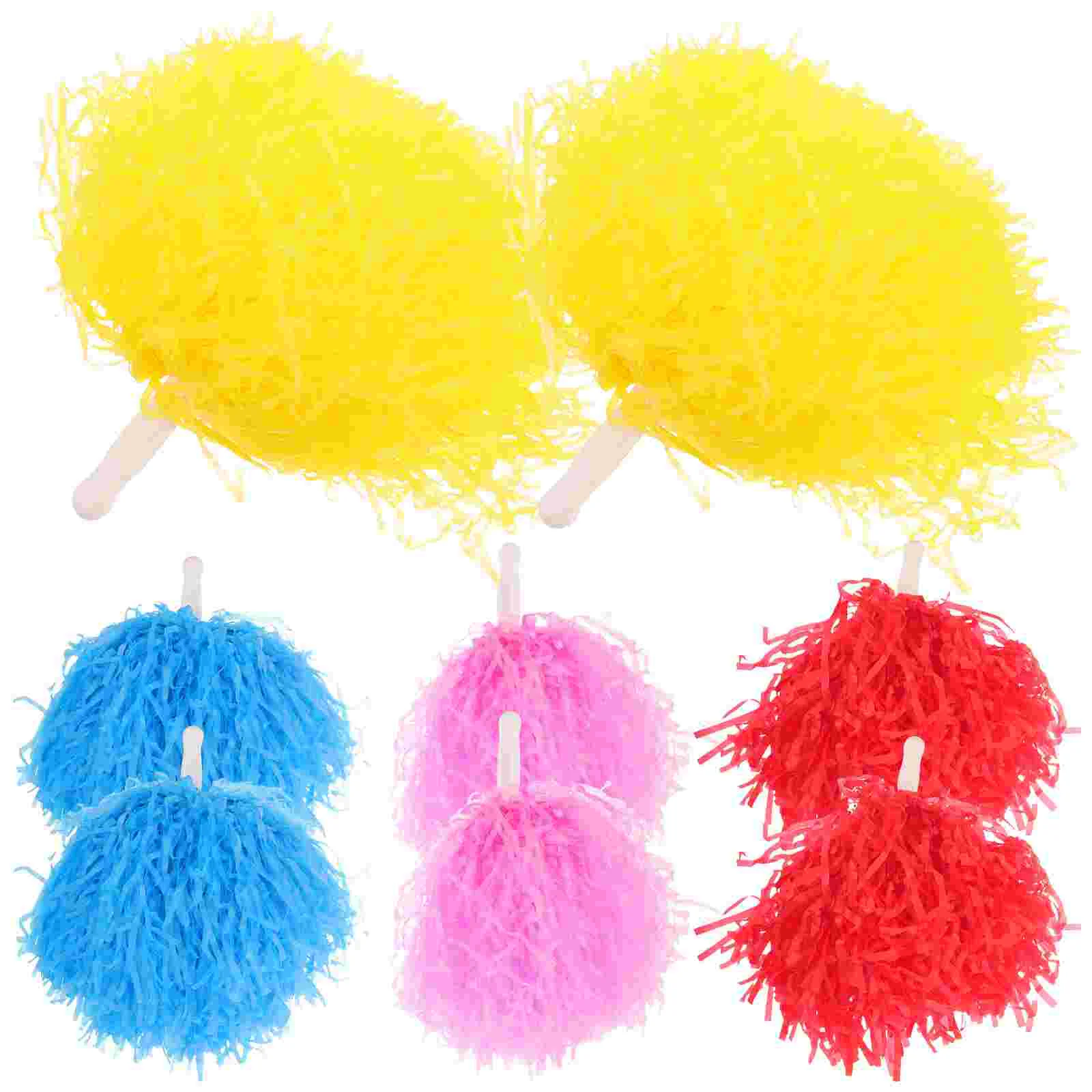 

8 Pcs Cheerleading Flower Ball Pom Poms Cheerleader Bar Ballpit Balls Pomscheerleader Pompoms Girls Props Delicate