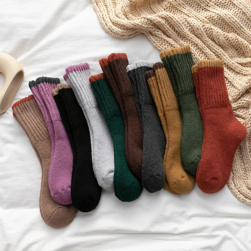 

Winter New 1 Pack 5 Pairs Thickened Women's Terry Tube Socks Indoor Room Socks Autumn and Winter Warm-Keeping Socks