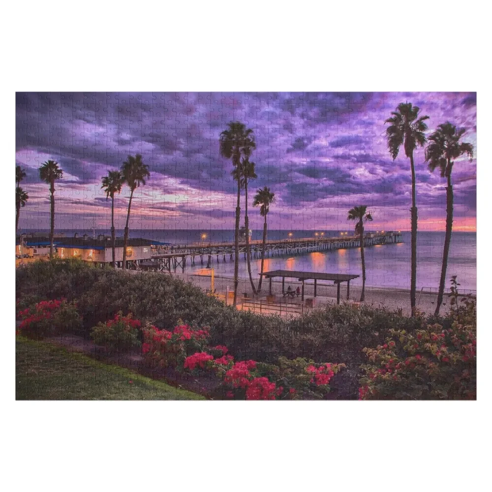 Фиолетовый ночной час в Сан-Клементе Пазл Персонализированный Woodens для взрослых