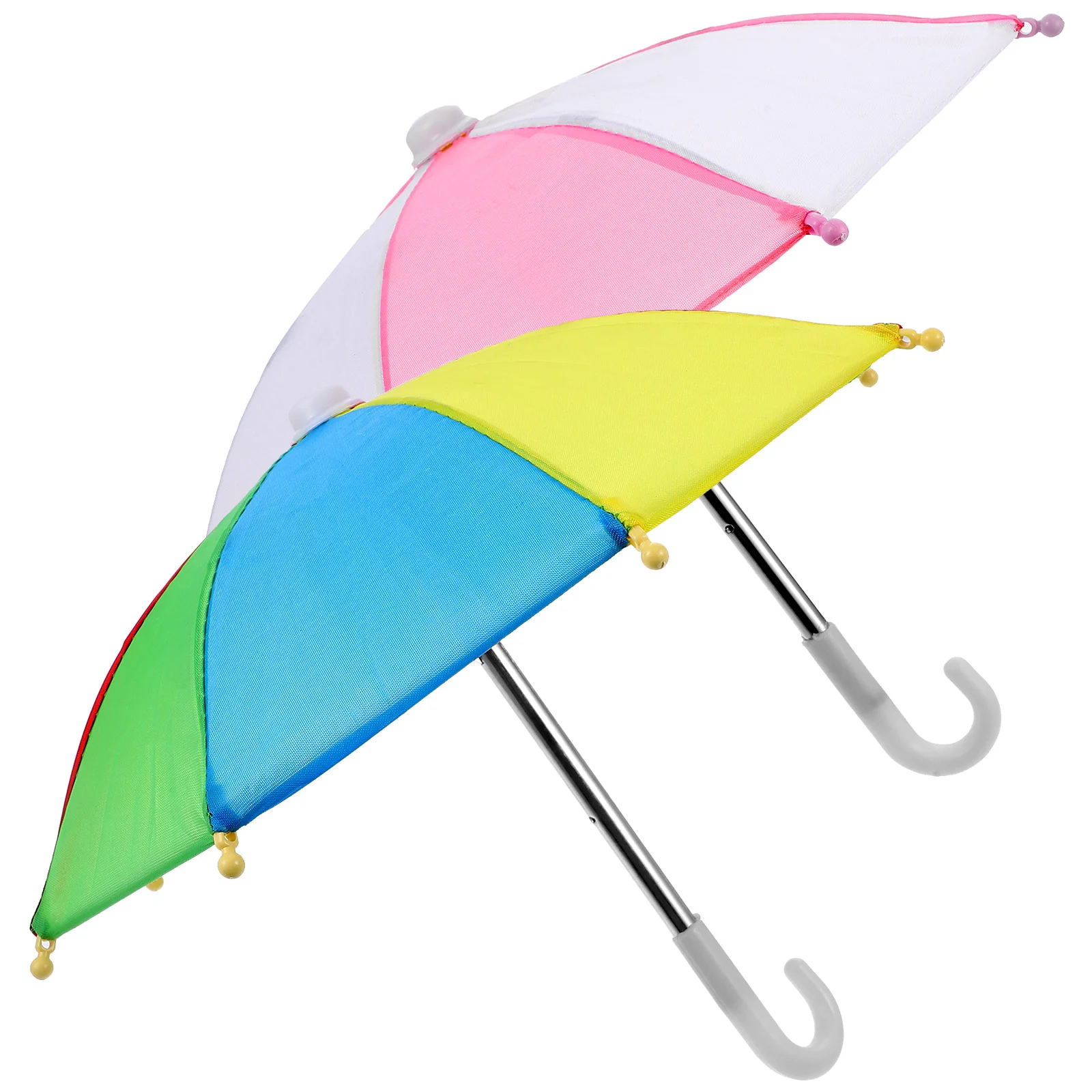 

Colorful Mini Umbrella 2Pcs Cute Tiny Umbrellas Toy Mini Umbrella Sunny Rainy Umbrella Doll Umbrella Model Photography