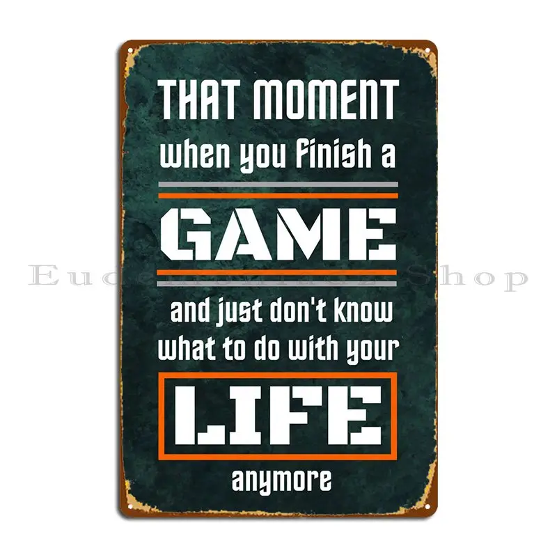 

Gamer Quote Metal Sign Plaques Pub Wall Club Bar Customized Garage Tin Sign Poster