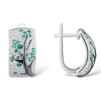 plum tree branch blossom drop earrings for women trendy transparent earrings retro crystal wedding huggie earrings jewelry