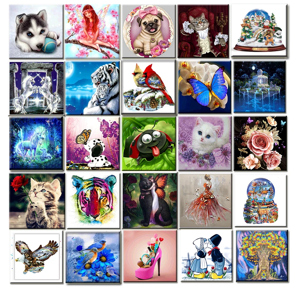 

5D Diamond Painting Kit Animal Tiger Full Round Mosaic DIY Diamond Embroidery Rhinestone Home Decoration Diamond Painting Kits