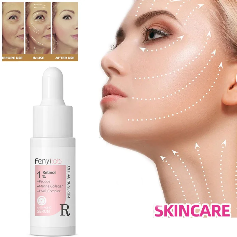 

Retinol Wrinkle Remover Face Serum Firming Lifting Anti-Aging Fade Fine Line Spots Whitening Moisturizing Essence Skin Care 17ml