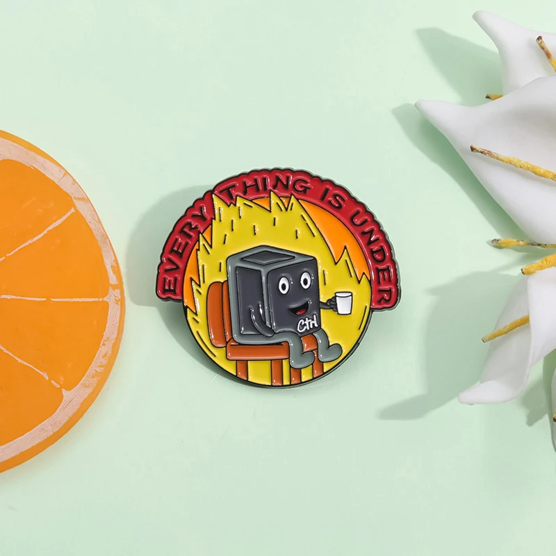 Каждая вещь под клавишами Ctrl броши индивидуальные эмалированные заколки