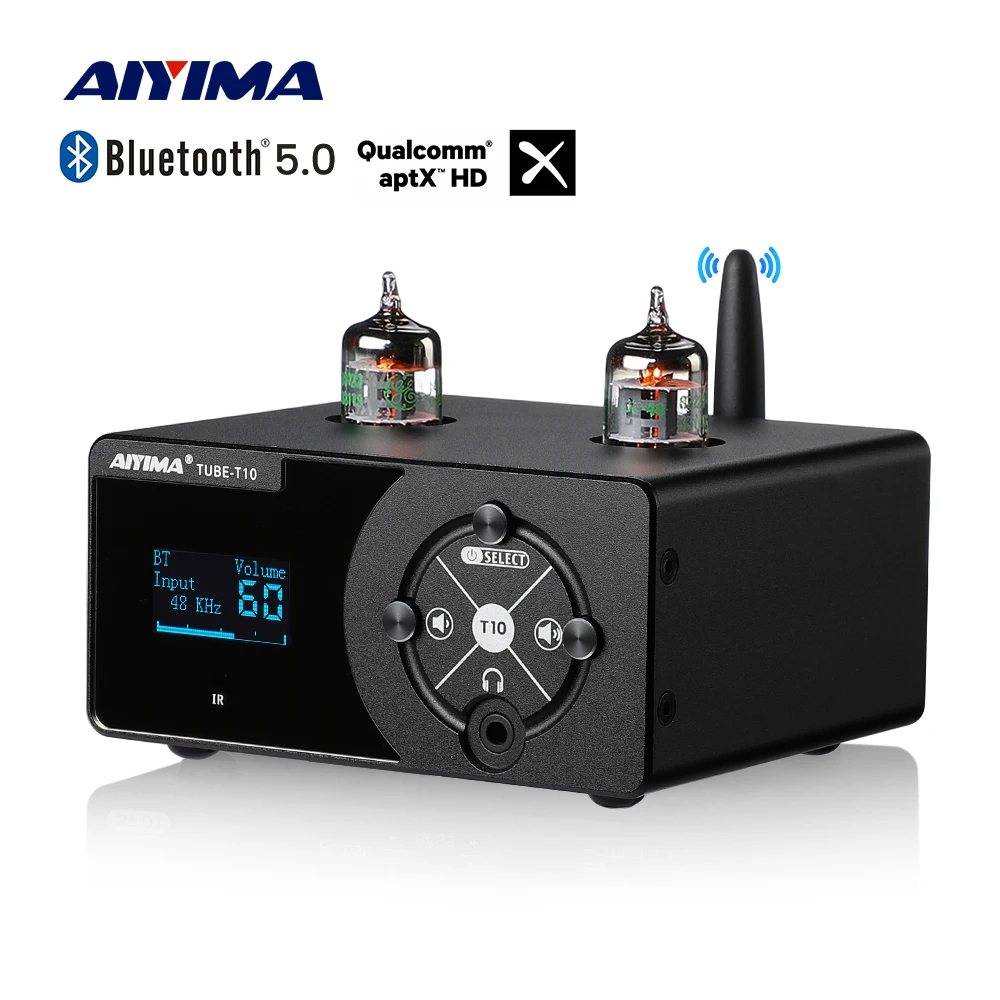 AIYIMA 5654 ламповый усилитель Bluetooth 5 0 предусилитель стерео для наушников USB DAC