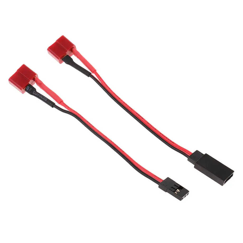2pcs Deans T Plug to Futaba/JR Male Female Cable for RC Model Replacement