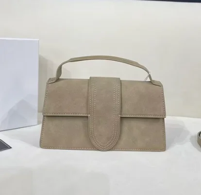 

24cm suede khaki bag with box-Renad Alyami