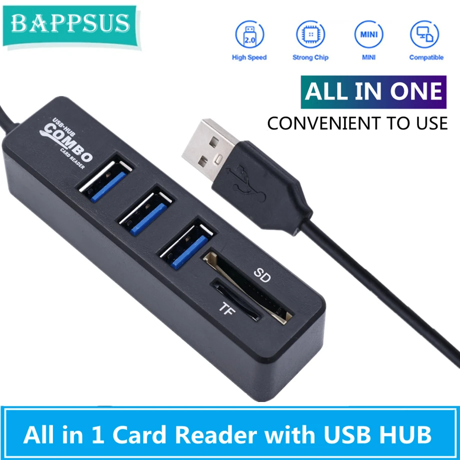 

USB-разветвитель для компьютера, ноутбука, 3 порта