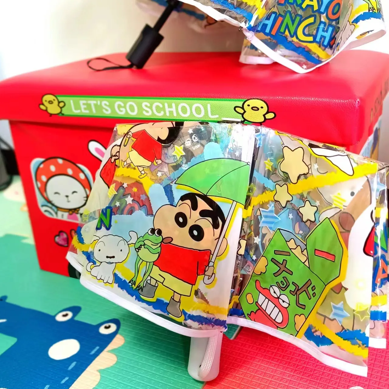 Фото Аниме Crayon Shin-chan Солнцезащитный зонт от солнца с защитой от ультрафиолета Автоматический складной автоматический зонт Sunny Day Зонт от солнца №3