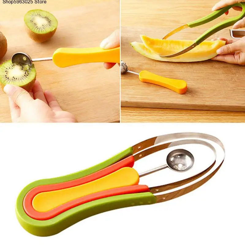 

3pcs/lot Multifunction Creative Fruit Platter Carved Dig The Ball Control Device Control Three-piece Cantaloupe Dig Flesh Tools