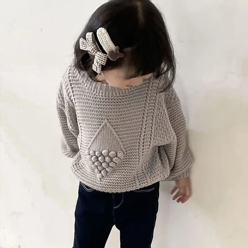 Girls' Autumn Clothing Suits 2022 New Pullover Long Sleeve Sweater Baby Girl Sweater Spring and Autumn Two Piece Set