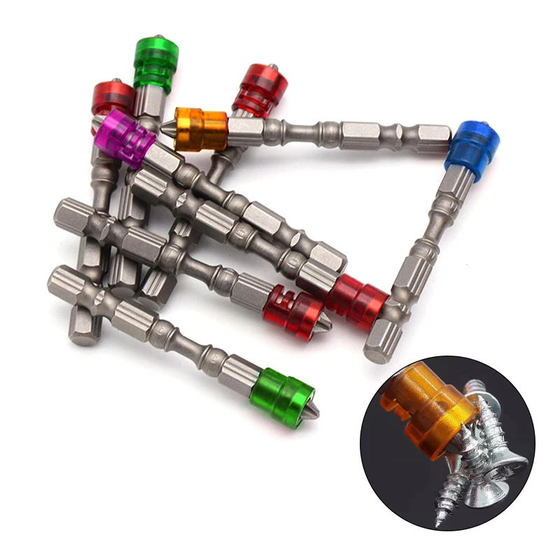 Магнитные биты для отверток Phillips S2 из сплава PH2 с одной головкой Нескользящие 1/4