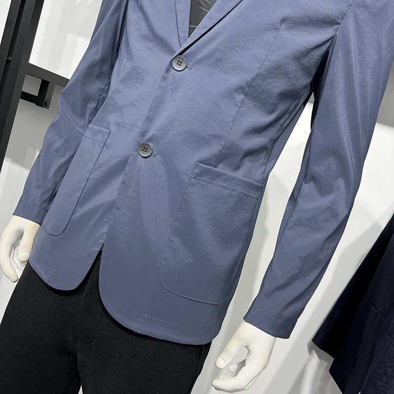 Тонкий однотонный маленький костюм мужской деловой повседневный верхняя одежда