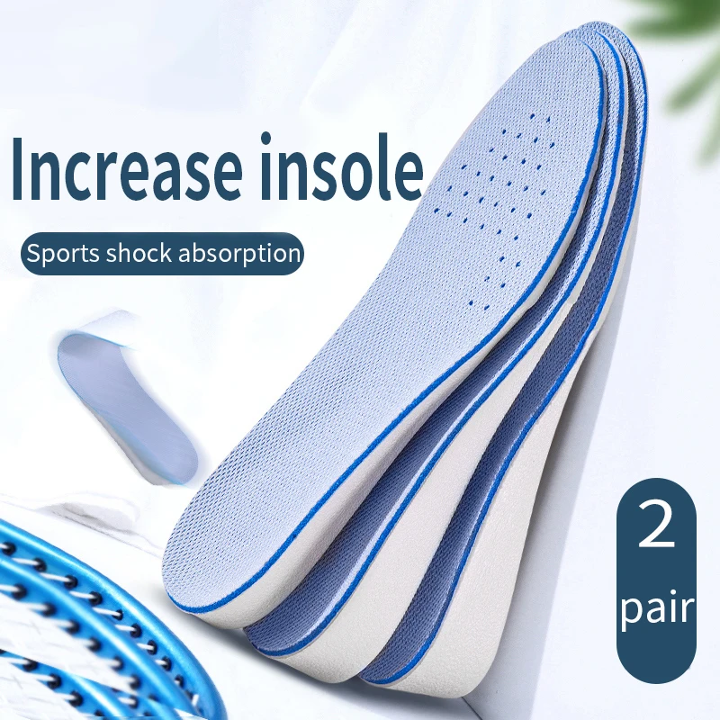 Memory Foam Invisiable Height Increase Insoles for Men Women Cropable Size Breathable Orthopedic Insoles Shock Absorption Pads