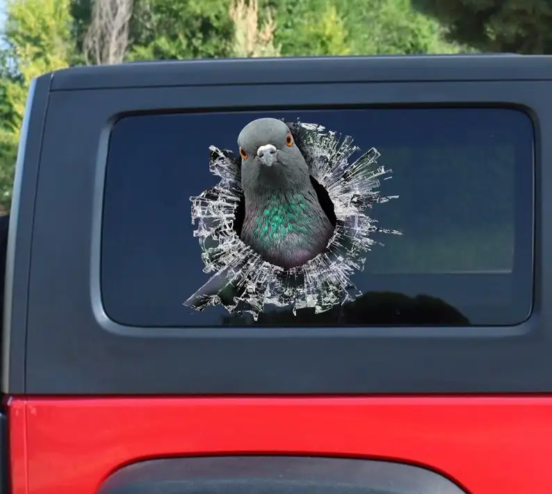 

Pigeon Window Sticker 3D Animal Car Decal Car Window Decoration Waterproof Sticker Car Motorcycle Accessories Car Decal Stickers