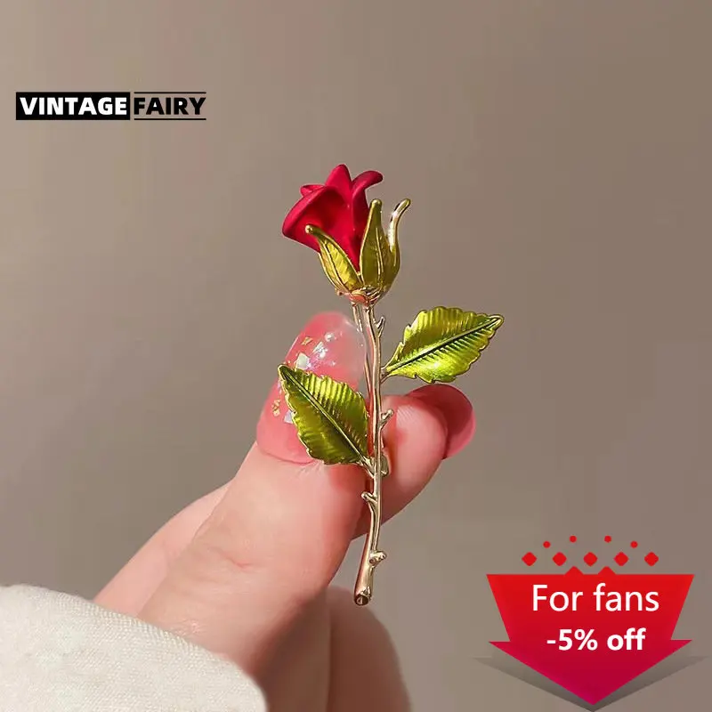 

Luxury Vintage Rose Brooches for Women Designer Fashion Elegant Corsage Clothing Anti-glitter Suit Accessories Dropshipping