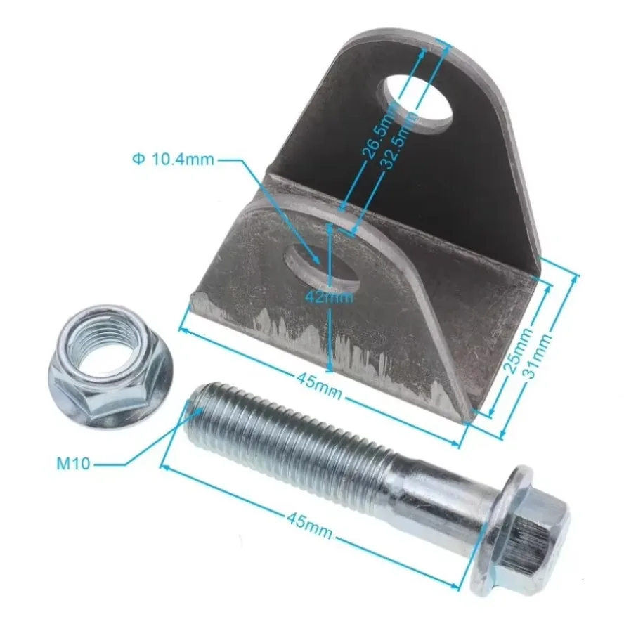 Подъемный наконечник с плоской вилкой амортизатора и винтом для мотоцикла