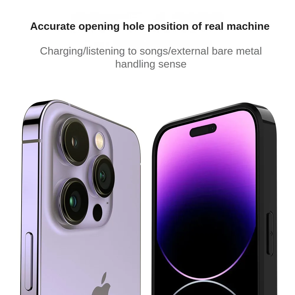 For iPhone 14 Pro Max Case Carbon Fiber Texture Ultra Thin Skin-friendly Matte Bracket Holder Shockproof Hard Cover Accessories