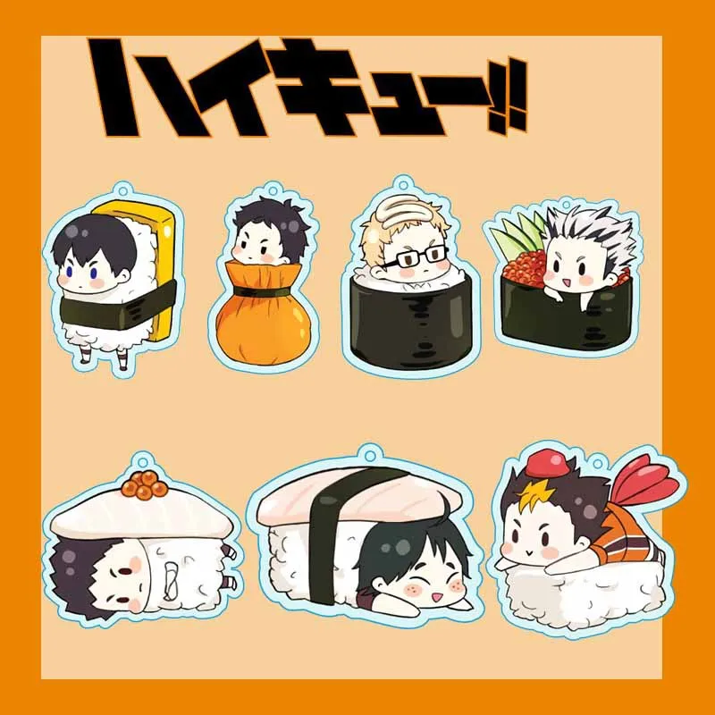 

Cartoon Volleyball Boy Keychain Anime Haikyuu Acrylic Keyring Ring Cute Anime Figures Key Chain Accessories Pendant Gift